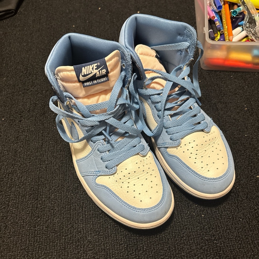 Nike Air High-Top Sneakers in Blue and White